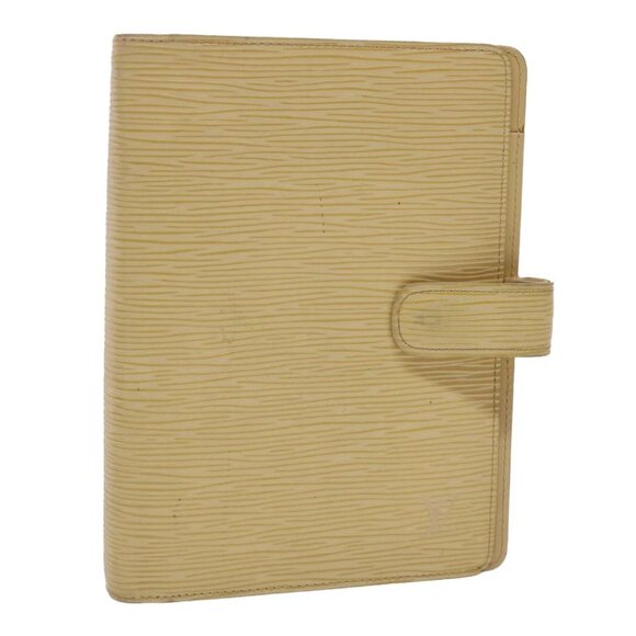 LOUIS VUITTON Epi Agenda MM Day Planner Cover Cream LV Auth 47178 - Picture 1 of 14
